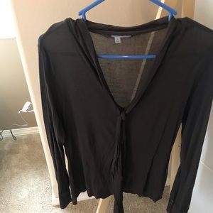 brown wrap top